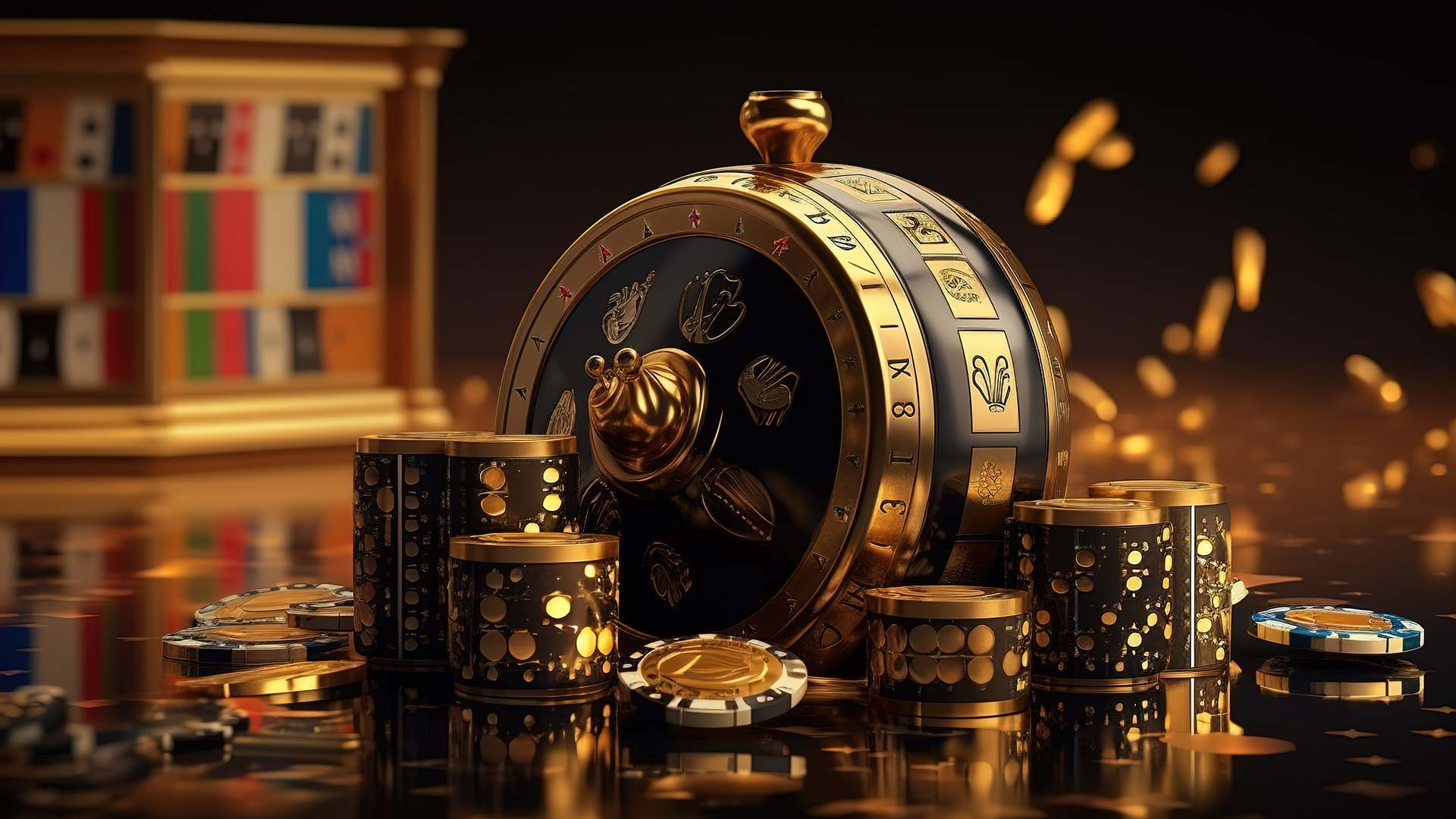 Professional casino dealers at elegant gaming tables with luxury decor